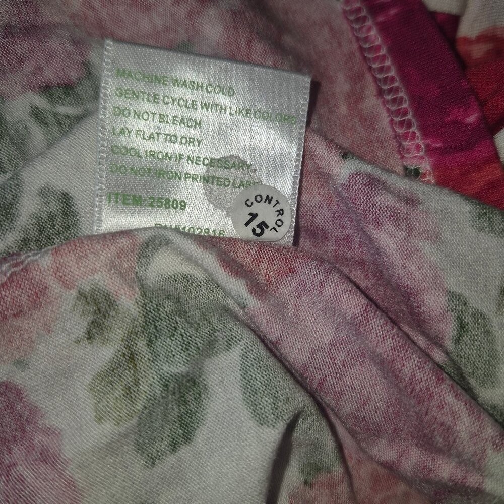 Garnet Hill Green Cotton Rose Print Dress Sz S-M Floral Fairycore Cottagecore - Picture 10 of 13
